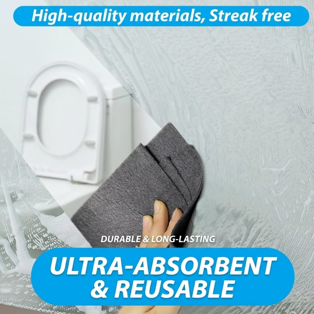 [BUY 10 GET 10 FREE] Thickened Magic Cleaning Cloth - Reusable Streak-Free Microfiber Towels for Glass, Windows, Mirrors & Cars