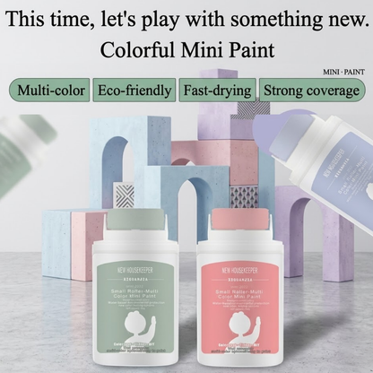 Drip-Free Mini Roller Paint | Odorless Wall Touch-Up & DIY Color Tool