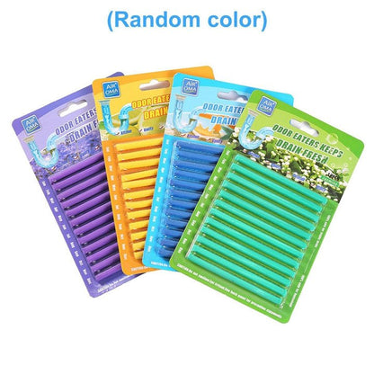 Dobshow® Pipe Cleaning Sticks Oil Decontamination Kitchen Toilet Bathtub Drain Cleaner 12pcs/set