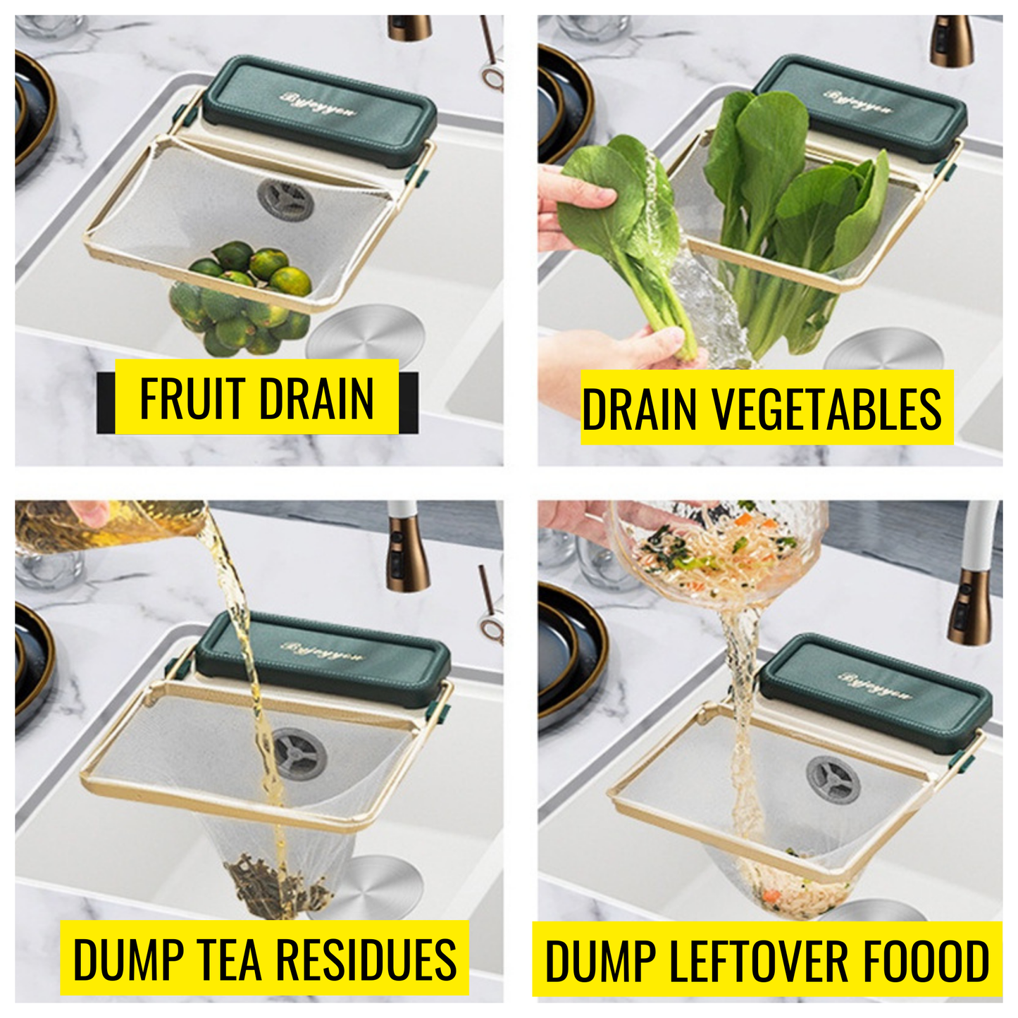 RSZZB® The Ultimate No-Mess Kitchen Sink Garbage Filter