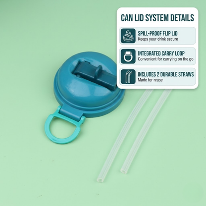 🥤 Premium Leak-Proof Can Bottle Cap | Universal Soda & Coke Can Lid with Reusable Straw