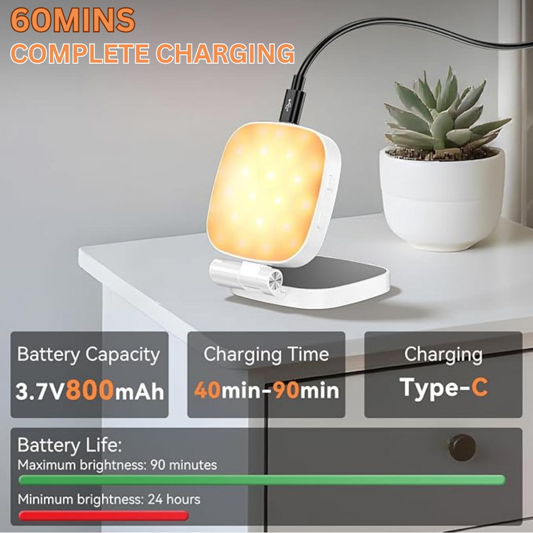 RSZZB® 3-in-1 Extendable Selfie Light & Mirror | Zero Lens Obstruction | white color