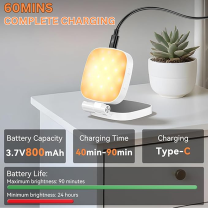 RSZZB® 3-in-1 Extendable Selfie Light & Mirror | Zero Lens Obstruction | white color