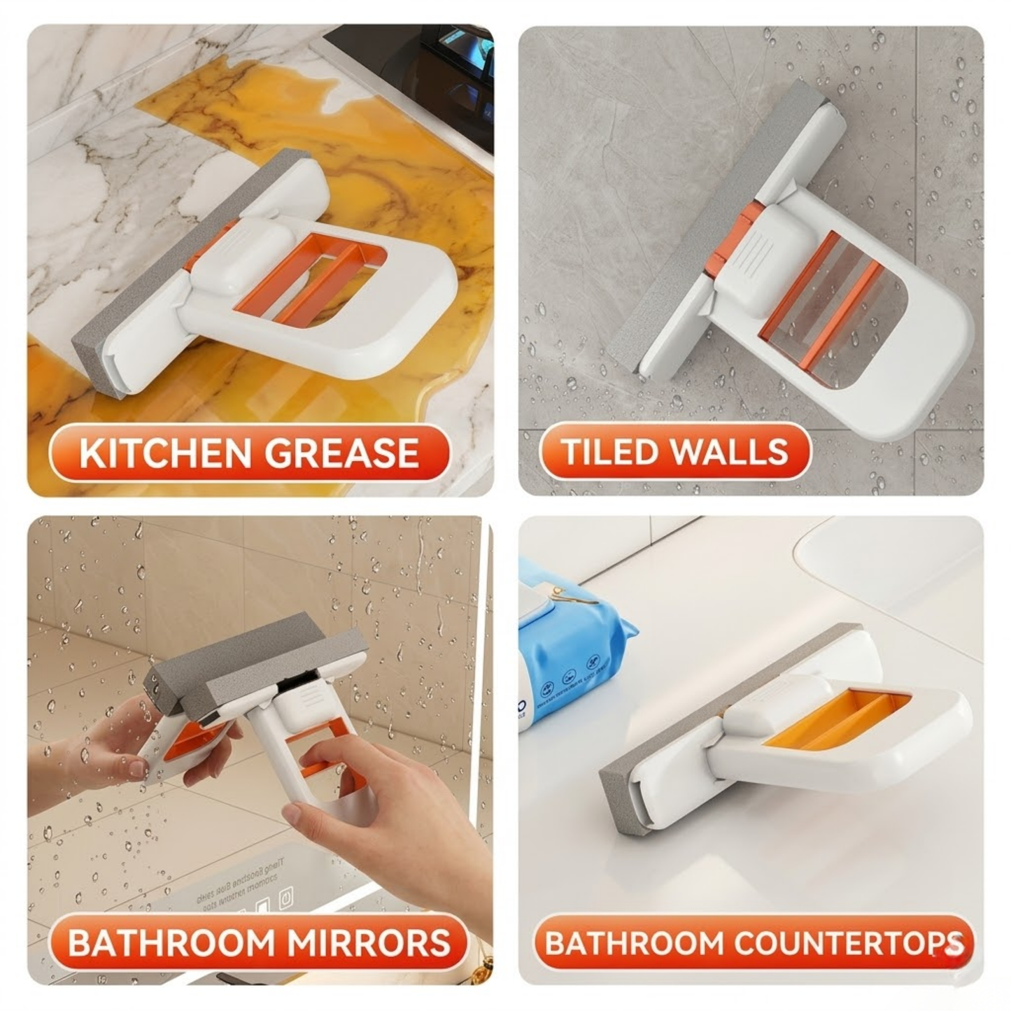 RSZZB® Portable Hand-Washable Desktop Mini Mop | Self-Squeeze & Absorbent