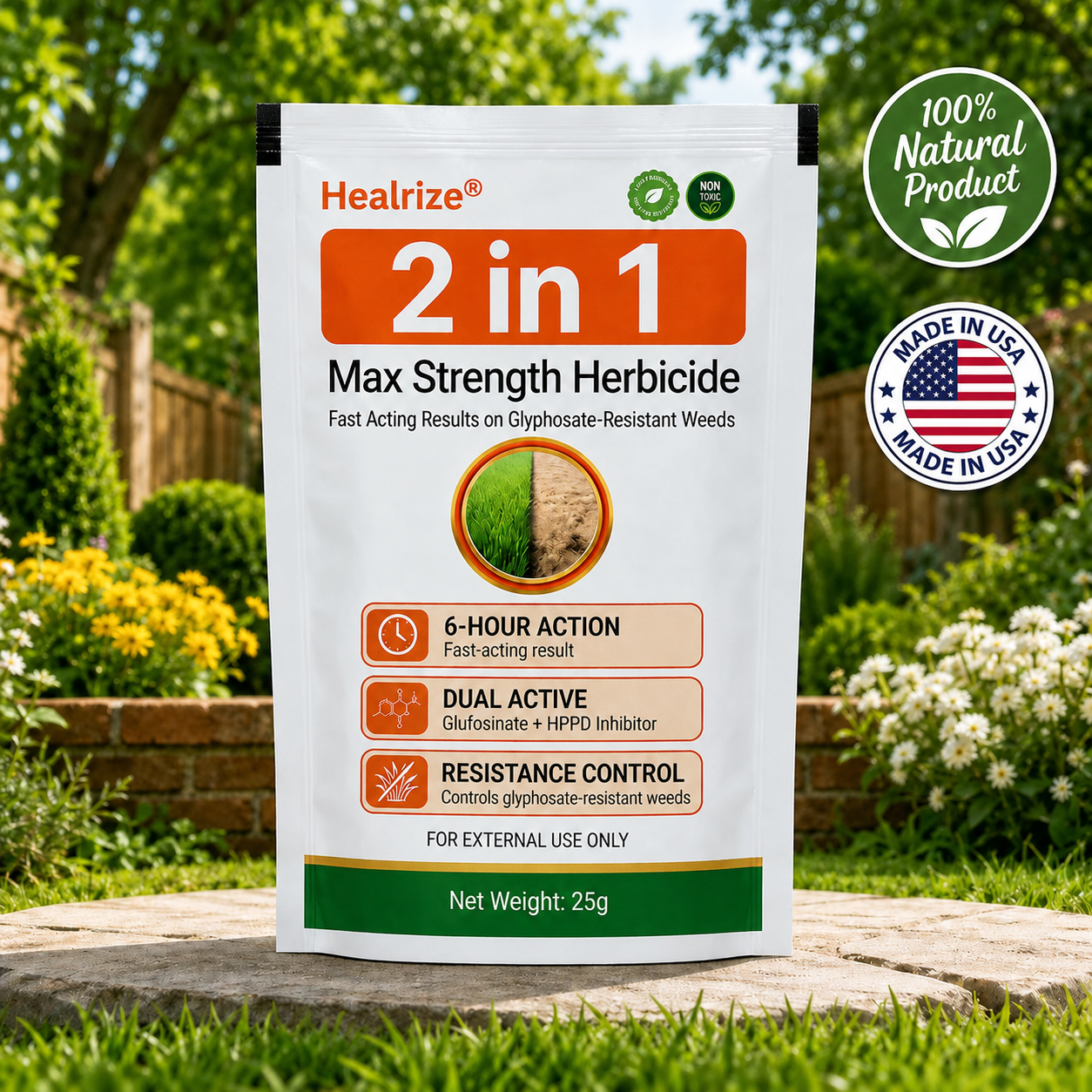 🏆U.S.𝙊𝙛𝙛𝙞𝙘𝙞𝙖𝙡 𝙎𝙩𝙤𝙧𝙚 | Healrize® 2-in-1 Max Strength Herbicide: Fast Acting Results on 𝙂𝙡𝙮𝙥𝙝𝙤𝙨𝙖𝙩𝙚-𝙍𝙚𝙨𝙞𝙨𝙩𝙖𝙣𝙩 𝙒𝙚𝙚𝙙𝙨