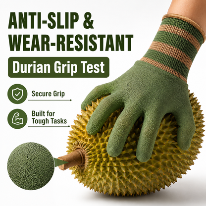 Sfrcord® Heavy-Duty Waterproof Gardening & Work Gloves with Anti-Slip Rubber Grip