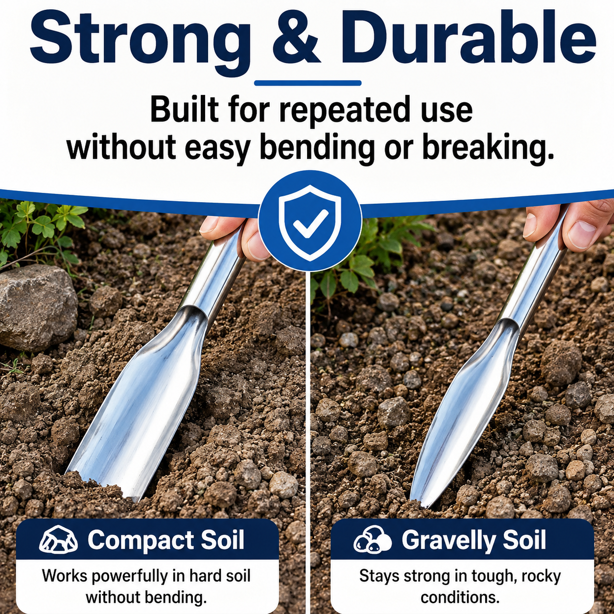 MCOIKY® Stainless Steel Garden Digging & Transplanting Tool Set
