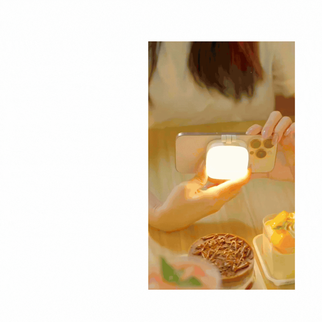 RSZZB® 3-in-1 Extendable Selfie Light & Mirror | Zero Lens Obstruction | white color