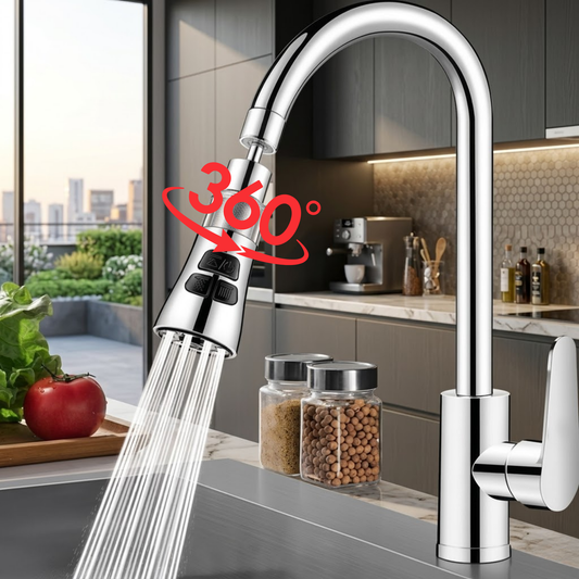 RSZZB® Universal Kitchen Faucet Extender – 360° Swivel Splash-Proof Aerator Attachment