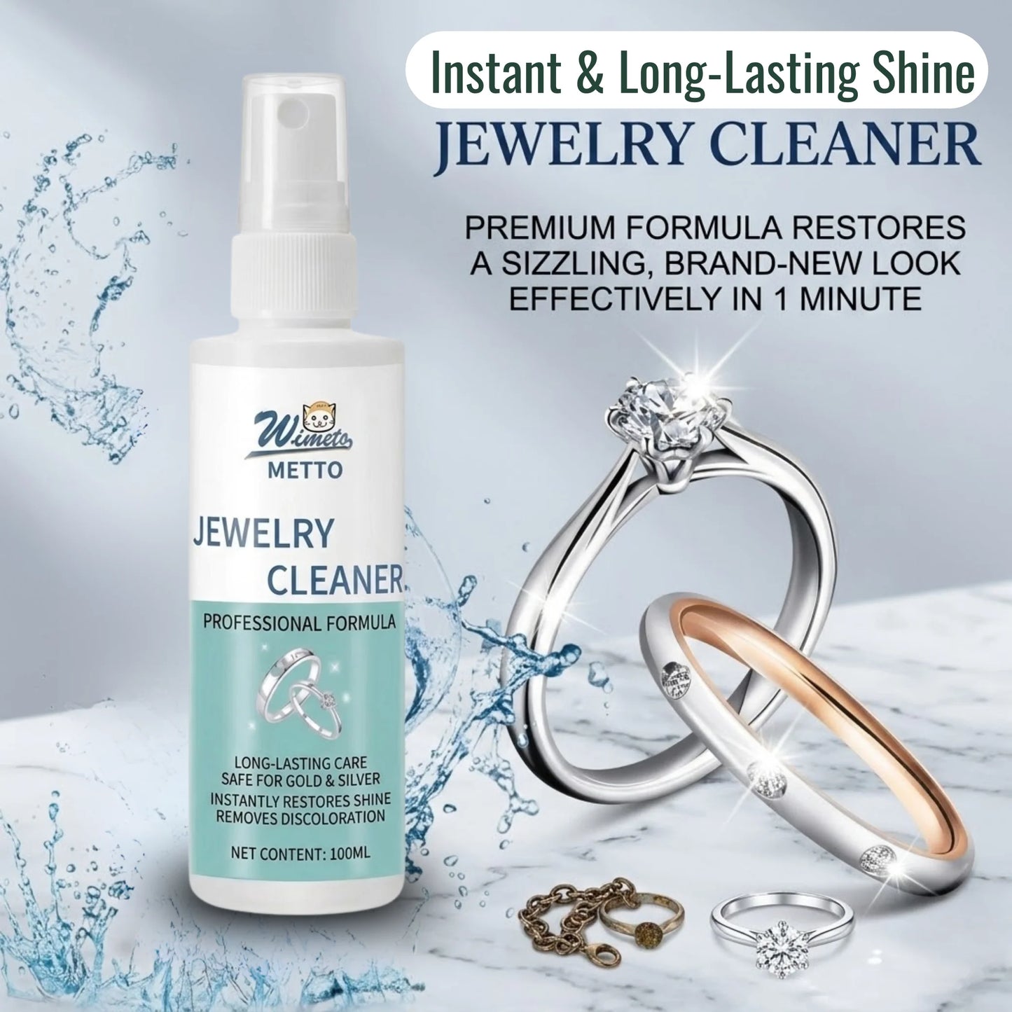 Dobshow® All-in-One Jewelry Cleaner Spray for Diamonds, Gold & Silver