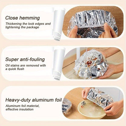 Home dining table & food container aluminum foil heat-retaining cover, kitchen food insulation and freshness keeping, high-quality aluminum foil.