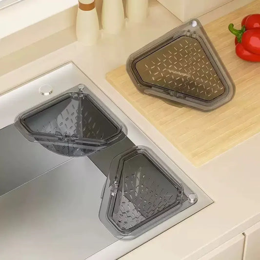 MCOIKY® Magnetic draining triangular kitchen sink filter for storing food scraps, leftovers, and kitchen waste (Copy)