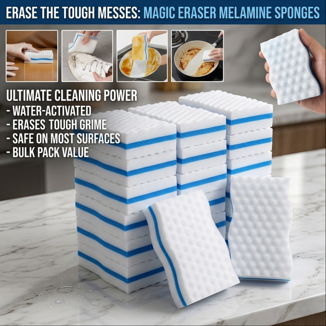 RSZZB® M. Neat Upgrade Melamine Sponge - 3X Density Premium Magic Eraser